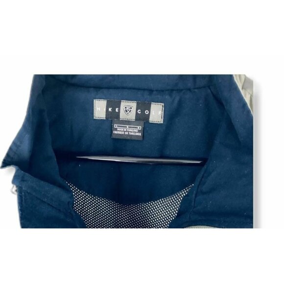 Nike Golf Windbreaker Mens L Green Quarter-Zip Pullover Jacket Elastic Cuffs - Picture 8 of 8